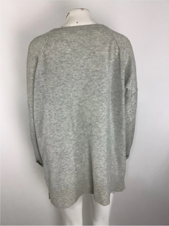 Derek Lam 10 Crosby Womens Sz L? 100% Cashmere Pullover Tunic Sweater Gray